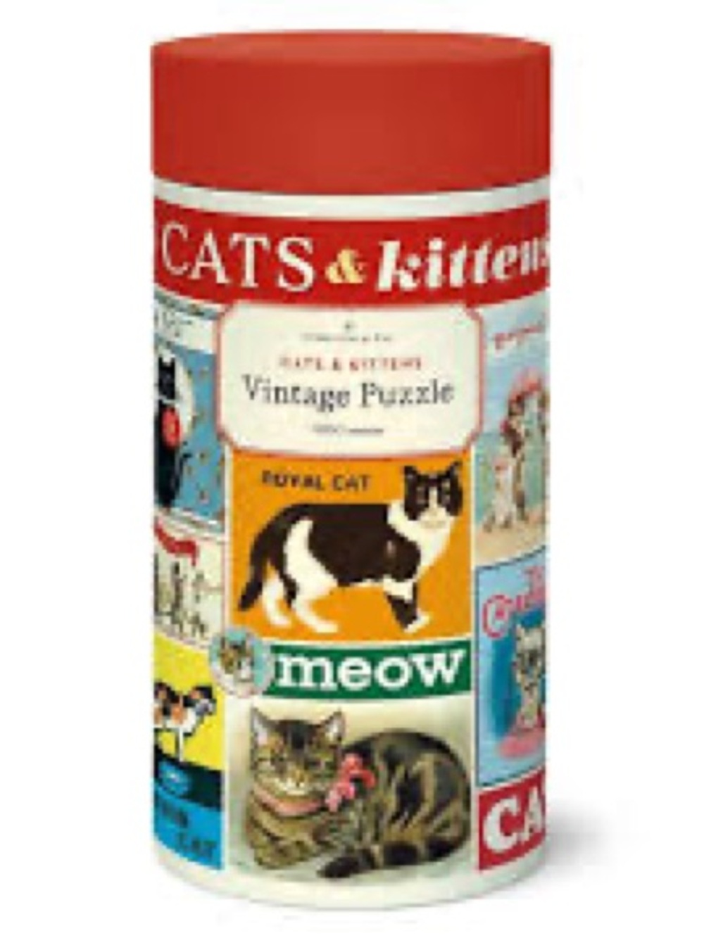 Cavalini Cats & Kittens 1000 Piece Puzzle - Red, Yellow, Green, Blue